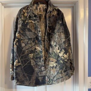 Camo Outdoor Jacket Vintage Galyans size L tag faded
